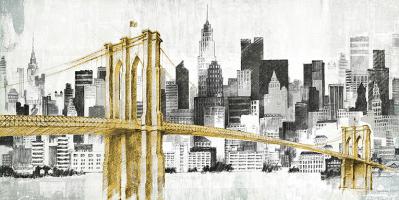 New York Skyline I Yellow Bridge no Words #26766