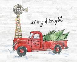 Country Christmas IV Merry and Bright Shiplap Crop #37374-20x16
