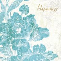 Toile Roses VI Teal Happiness #42444