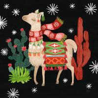 Lovely Llamas IV Christmas Black #43978