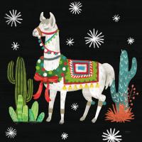 Lovely Llamas V Christmas Black #43979