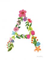 Floral Alphabet Letter I #45478