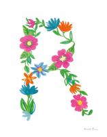 Floral Alphabet Letter XVIII #45495