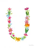 Floral Alphabet Letter XXI #45498