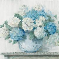 Blue Hydrangea Cottage Crop #47410-35x35
