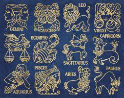 Whats Your Sign Blue Gold #47726