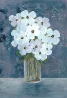 White Floral Blues #52966