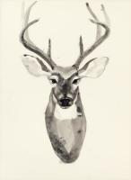Watercolor Deerhead 2 #93090