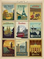 VINTAGE ADVERTISING ROME PARIS MADRIS BARCELONA BAVARIA LONDON VENICE ATHENS BERLIN #JOEAND 116770