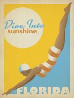 VINTAGE ADVERTISING DIVE IN TO SUNSHINE FLORIDA USA #JOEAND 116830