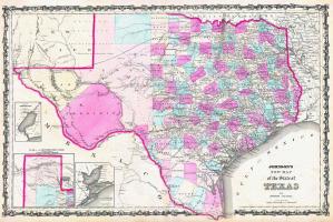 Johnson's New map of Texas #BE113587