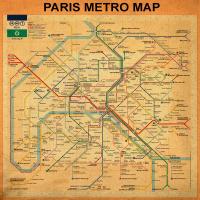 Paris Metro Map - Orange #BE113622