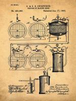 Brewery Patent 1891 Sepia #BE113837