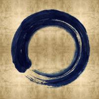 Blue Zen Circle on Gold I #ELR114981
