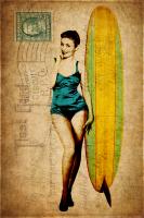 Pinup Girl Surfing #87246