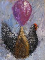 Rooster with Baloon #JMF113897