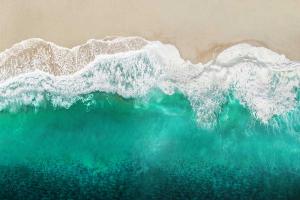 Teal Ocean Waves From Above I #ML115271