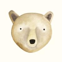 Bear Watercolor Face #91070