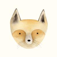 Fox Watercolor Face #91071