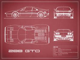 Ferrari 288-GTO-Maroon #RGN112725