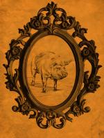 Framed Pig in Tangerine #89825 Framed Pig in Tangerine #89825
