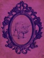 Framed Pig in Violet #89826