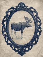 Framed Moose in Navy #89843