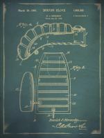 Boxing Glove Patent 2 Blue #90006