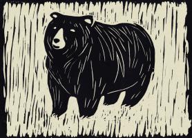 Bear Linocut #90956