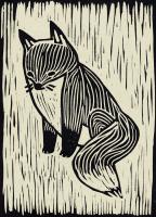 Fox Linocut #90959