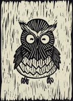 Owl Linocut #90960