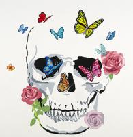 Butterfly Flower Skull #UHIB-429