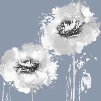 Flower Burst on Grey I #VAU113497