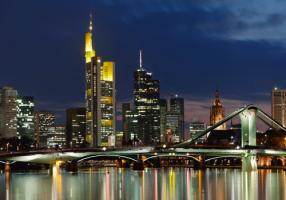 Frankfurt Main Skyline Abend #IG 5173