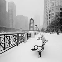 Chicago River Promenade in Winter #IG 5897