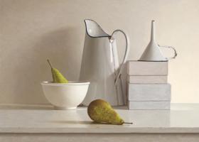 2 pears, 2 boxes, jug, bowl and funnel #IG 7328