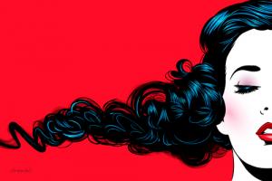 Black Curl on red #IG 7920