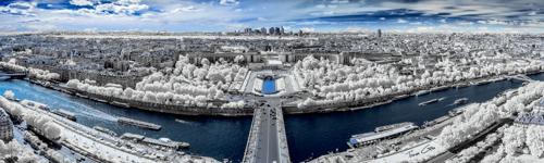 Trocadero Panorama, Shot from Eiffel Tower, Paris - Infrared Photography #IG 8165